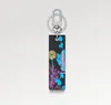 Najnowszy projektant Unisex Key Portfel Designer Plant Flower Printed Blakein Buiness Buiness Męs