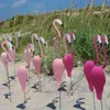 Décorations de jardin Décoration Oiseaux tourbillonnants colorés Se déplacent avec le vent Creative Flamingo Outdoor Yard Érigé Mobilier 50CM Parure 230609