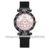 Montres-bracelets Casual Hommes Sport Quartz Montre Strass Relogio Masculino Fleur Horloge 920468