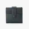 Äkta läder Mens Designer Card Holders Cowhide Manliga korta stil Purses Fashion Casual Coin Zero Wallet No332