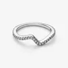Sprankelende Golf Stapelring voor Pandora Authentieke Sterling Zilveren Trouwringen designer Sieraden Voor Vrouwen Meisjes Crystal Diamond Luxe ring met Originele Box Set