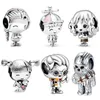 Pandora-925 Sterling Silver Dangle Charms Fit Pandora Cartoon Character Fashion Versatile Ornament Adjustable Pull Bracelet Bead, Free Pandora Box Upon Purchase