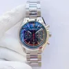 Racing herenhorloges zwarte wijzerplaat Japan VK quartz uurwerk chronograaf mannelijke klok ontwerper man sport Uhr stalen armband 42 mm stopwatch horloges