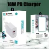 18W PD Fast Wall Charger 2.4a USB Type-C Power Adapter QC 3.0 Быстрая зарядка для iPhone 14 13 Pro Max Samsung S23 Android Smart Phone US Eu версия Home Home Apple с коробкой