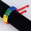 Bracelet paracorde arc-en-ciel réglable tissé à la main pour homme femme cadeau