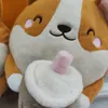 Cute Round Corgi Plush Toy Milk Tea Shiba Inu Fat Dogs Girl Children Gift Decoration 11.81inch 30cm LA641