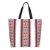 Borse per la spesa Ucraino Colore brillante Vyshyvanka Leggings Grocery Canvas Shopper Borsa a spalla Borsa portatile Ucraina