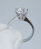 Заказ клиента: DF Color 0,1CT, 40 кусочков, 1,2CT, 1 кусок, 18 кдф цвет 1CT Каменный кольцо с шестью кольцами