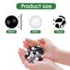 Jewelry Pouches 50PCS Silicone Beads 12Mm Round Rubber Black White Mix Color Cow Print For Keychain Making Crafts