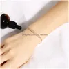Catena Nuovo acciaio inossidabile di alta qualità curvo barra vuota braccialetti con ciondoli gioielli personalizzati incisione braccialetto per le donne moda goccia Deli Dhrsq