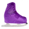 Vêtements de scène une paire de chaussures de patinage sur glace housse de velours patin à roulettes Anti sale flanelle meulage élastique pour enfants adultes