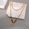 Pendant Necklaces Waterproof And Anti-fading Stainless Steel Luxury High-end 18K Real Gold Plated Natural Stone Necklace Ladies Jewelry Acce