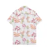 Designer skjorta herrknapp upp skjortor tryck bowling skjorta hawaii blommor casual skjortor män smal passar kort ärm klänning hawaiian t-shirt m-3xl ug4