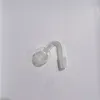 wholesale 14mm Male joint 3cm big Ball glass bowls Pyrex Glass Oil Burner Pipe Transparent Clear Tobacco Bent Bowl Hookah Adapter Thick Bong Pipe Qdbu