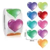 Gift Wrap 100-500Pcs Colorful Heart Shape Sticker Labels For Valentine's Day Party Favors Decorations Stickers Wedding Flower Shop