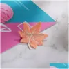 Hårklämmor Barrettes Maple Leaf broderi Sykläder järnvägar Klädtillbehör Diy Hairpin Band Tygklistermärken Drop Deliv Dh672