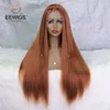 Kanten pruiken 360 gemberwortel Synthetische voorkant Pruik Roze Hittebestendig Drag Queen Lang Recht Oranje Rood Cosplay Dames 230609