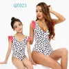 Parent-enfant maillot de bain mère et fille maillot de bain imprimé taille haute sexy mère-fille Bikini maillot de bain pour enfants