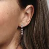 Sparkling Herbarium Cluster Boucles d'oreilles pendantes pour Pandora Ensemble de boucles d'oreilles de mariage en or rose 18 carats Bijoux de créateur pour femmes Boucles d'oreilles de luxe en diamant avec boîte d'origine