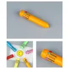 1Pc Stylo Bille Rétractable Multicolore Multicolore 0.5mm Navette 10 Couleurs Baril