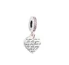 2023 Nieuwe 925 Sterling Zilver Tweekleurige Infinity Mum Hart Dubbele Charm Past Pandora Armband Kralen Voor Vrouwen Diy sieraden Maken