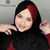 Hicrets Müslüman Siyah Eşarp İpek Abaya Hijab Ramazan Lüks Jersey Kadın İçin Hicaplar Abayas Elbise Türban Türban Kafa Anında Undercap 230609