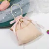 Emballage cadeau 5/20/50 pièces sac de bonbons de mariage créatif biscuits de fête d'anniversaire chocolat avec stockage de tissu de soie argent perle
