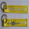 F-35 Remove Before Flight Fabric Key Chain Aviation Key Tags 12 5 x 2 5cm 100pcs lot206H