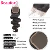 Hair Bulks Beau Body Wave Bundles With Closure Brazilian Weave 3 4 Natural Human 230609