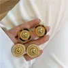 Серьги -грибы Tarcliy 2023 винтажные круглые пуговицы металлические шарики с серьгами геометрический акриловый темперамент Женщины модные украшения