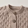 Cardigan printemps bébé garçons pull tricoté hauts coton chaud automne enfants filles Diamon unisexe vêtements tenues pour bébé 024M 230609