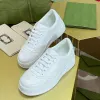 NEW 2023 Retro Embossed Sneakers Designer Shoes Motif Leather Sneakers Lace-up Platform Casual Shoes Green And Red Web Flat Canvas Designer Luxury Casual