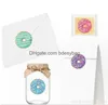 Sacs d'emballage Donuts Dessert Fête Bonbons Sac Cadeau Gâteau D'anniversaire Huile De Cuisson Brun Papier Bag22X12X8Cm Drop Delivery Ots7W