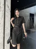 Grundlegende Freizeitkleider Designer High-End Sommer Elegante Mode Doppeltaschengürtel Dekoratives Polokleid P7HS