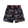 Shorts pour hommes Rhude style américain high street Paisley mesh maillot de bain de plage respirant short de sport ample pour hommes en été