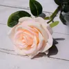 Fiori decorativi 2 pezzi di rosa rossa e bianca rosa seta artificiale di alta qualità fai da te bouquet da sposa decorazione della tavola della famiglia