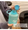 Bouteilles d'eau 650ml mignon bouteille mini seau en plastique sport de plein air potable portable grande capacité tasse gym randonnée
