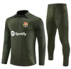 Kinder 23 24 Barcelona Jacke mit halbem Reißverschluss Fußball TRAININGSANZUG Trainingsanzug MÄNNER Fußball Chandal Futbol ANSU FATI MEMPHIS Chandal Jogging Survêtement Trainingsanzüge