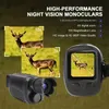 1080p HD Professional Night Vision Device, uppladdningsbar monokulär zoom, jakt teleskop infraröd 5x digital jaktenhet