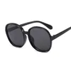 Güneş gözlüğü 2023 vintage büyük boylu kadın moda markası büyük çerçeve kadın siyah gradyan plastik ayna oculos