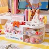 Autres accessoires de bureau mignon Kawaii porte-stylo organisateur enfants fille étudiant bureau bureau mode grande capacité papeterie boîte de rangement organisateur 230609