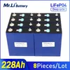 Grade A 8pcs 3.2V 228Ah LifePo4 Batterij Pack met LFP Lithium Solar 12V 24V 202AH Cellen Solar Energy Storage