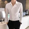 Men's Casual Shirts 2023 British Style Business Men Dress Shirt Fashion Slim Fit Long Sleeve Formal Wear For Personalized
