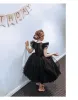 Bébé filles robe de soirée enfants dentelle robe de bal Tutu robes de princesse manches volantes enfants bulle jupe Performance Costume
