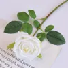 Fiori decorativi Fiore finto Lunga durata Rosa artificiale Dettagli squisiti Decora un attraente gambo di bouquet aperto