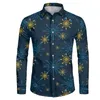 Camisas casuais masculinas Loja de design de Natal Feriado Atmosfera Funcionários Roupas masculinas de negócios Camisa de manga comprida Vestido social masculino inteligente