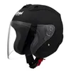 Capacetes de motocicleta 4 SZ preto fosco meio capacete ABS motocicleta de segurança elétrica lente única para mulheres/homens Casco Casque