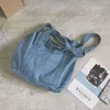 Вечерние сумки женская плечо высококачественная джинсы мягкие сумочки портативные вымытые джинсовые сумки с кроссовым кусочками карманные студенты школы