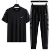 Mens Tracksuits suit Designer short sleeve shorts and trousers two-piece/three-piece set Optional speed dry ice real silk crewneck sportswear TOYN