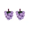 Dangle Earrings Sweet Purple Plush Grape Drop Earring For Woman Jewelry Female Wedding Party Gifts